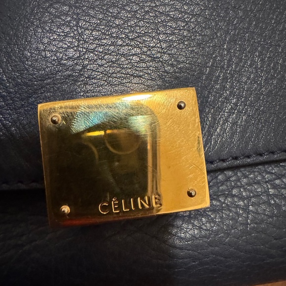 Navy Blue Celine Trapeze handbag - Picture 3 of 9